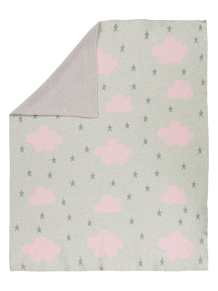 Alvi Strickdecke In Grau/ Rosa 3 Alvi Strickdecke In Grau/ Rosa