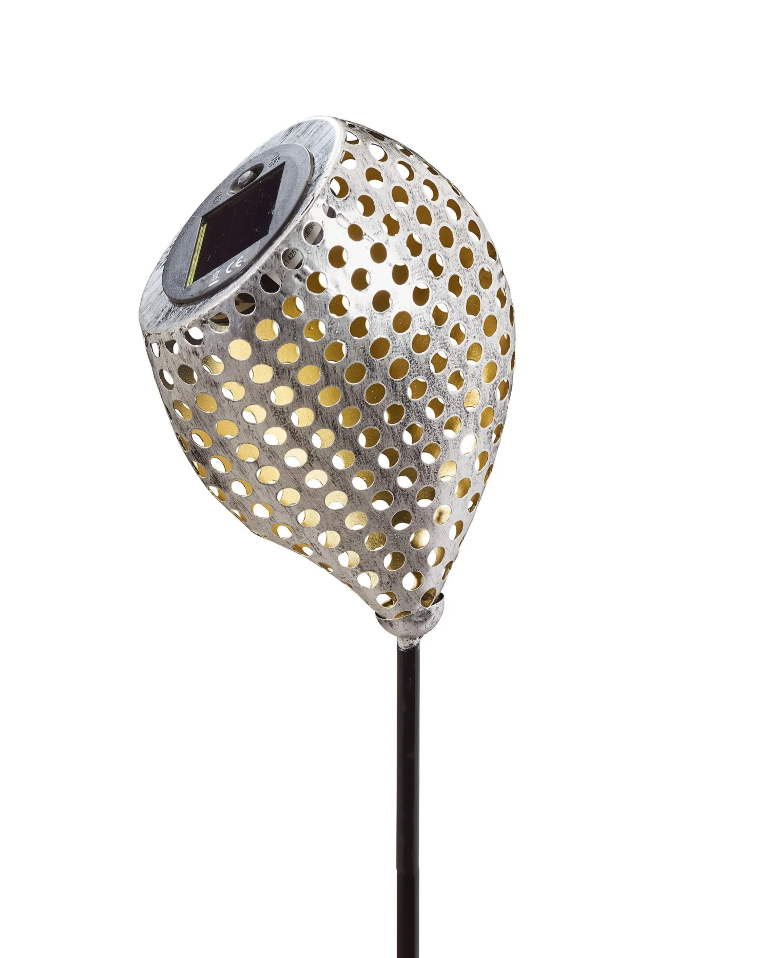 Solar LED Dekostecker 2er Set Metall Kelch Schräg KABELLOS In Silber 3 Solar LED Dekostecker 2er Set Metall Kelch Schräg KABELLOS In Silber