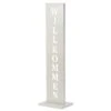 Stahl Standschild Willkommen In Weiß 1 Stahl Standschild Willkommen In Weiß -Allgemeiner Haushaltswarenladen amare stahl standschild willkommen in weiss