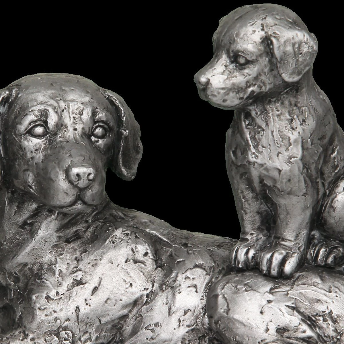 Hund Mit Welpe In Antiksilber 5 Hund Mit Welpe In Antiksilber – Bild 3