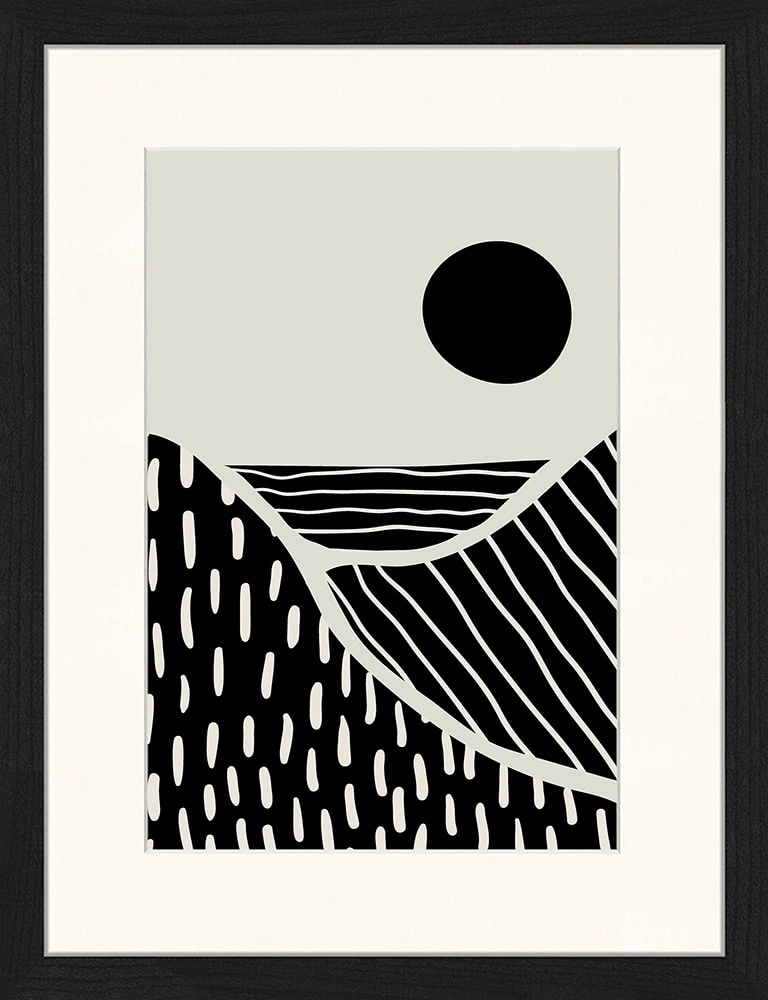 Wandbild " Boho Landschaft " In Schwarz 3 Wandbild " Boho Landschaft " In Schwarz