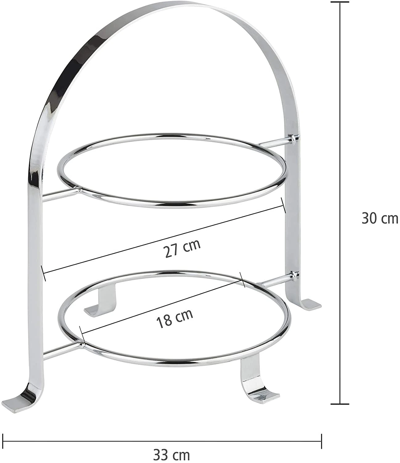 APS Serviergestell In Edelstahl, Maße: 33 X 23,5 X 30 Cm 6 APS Serviergestell In Edelstahl, Maße: 33 X 23,5 X 30 Cm – Bild 4
