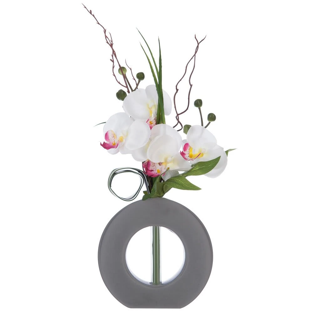 Künstliche Orchidee In Grau 3 Künstliche Orchidee In Grau