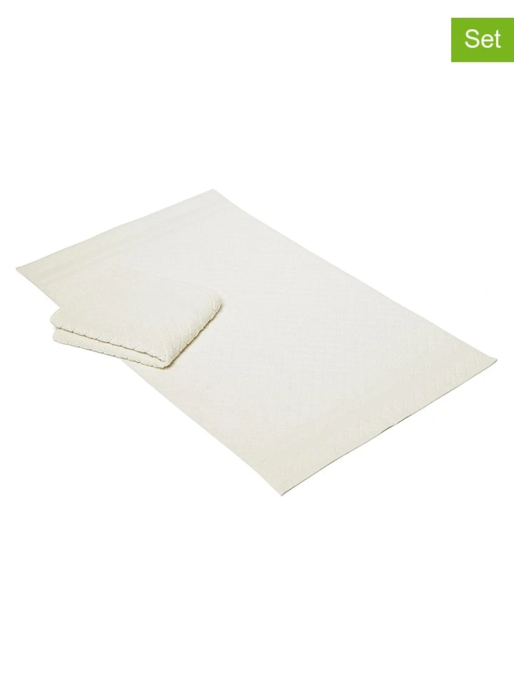 2er-Set: Premium-Badvorleger In Creme - (L)100 X (B)60 Cm 4 2er-Set: Premium-Badvorleger In Creme - (L)100 X (B)60 Cm – Bild 2