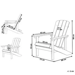 Gartenstuhl ADIRONDACK In Weiß - (W) 75 X (H) 88 X (L) 88 Cm 13 Gartenstuhl ADIRONDACK In Weiß - (W) 75 X (H) 88 X (L) 88 Cm -Allgemeiner Haushaltswarenladen beliani gartenstuhl adirondack in weiss w 75 x h 88 x l 88 cm 2