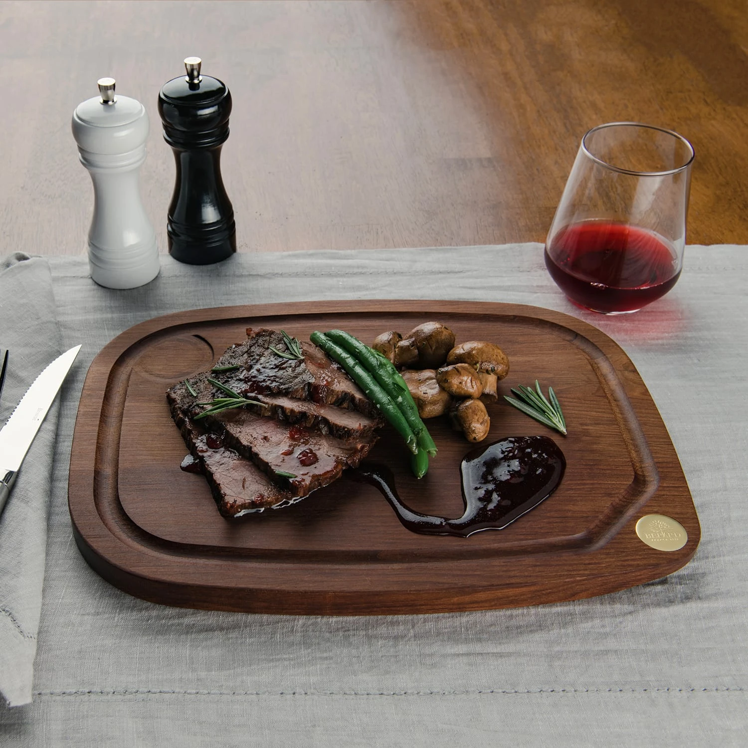 Schneidbrett Nerro In Hainbuche - 33 X 24 X 19 Cm 4 Schneidbrett Nerro In Hainbuche - 33 X 24 X 19 Cm – Bild 2