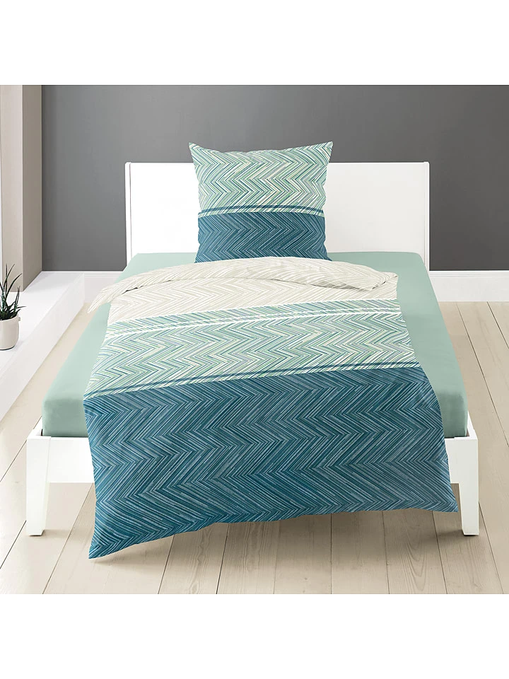 Satin-Bettwäsche-Set In Grün 3 Satin-Bettwäsche-Set In Grün