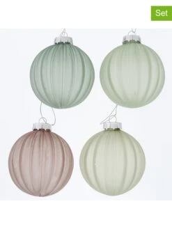 12er-Set: Weihnachtskugeln "Bente" In Bunt - Ø 8 Cm