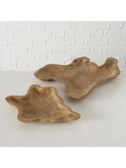 2er-Set: Dekoschalen "Catu" In Hellbraun - (L)35 X (B)35 Cm -Allgemeiner Haushaltswarenladen boltze 2er set dekoschalen catu in hellbraun l 35 x b 35 cm 3