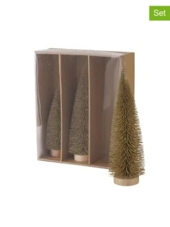 3er-Set: Dekoobjekte "Tarvo" In Gold - (H)32 Cm