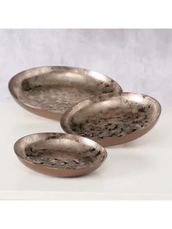 3er-Set: Dekoteller "Rustique" In Gold -Allgemeiner Haushaltswarenladen boltze 3er set dekoteller rustique in gold 4