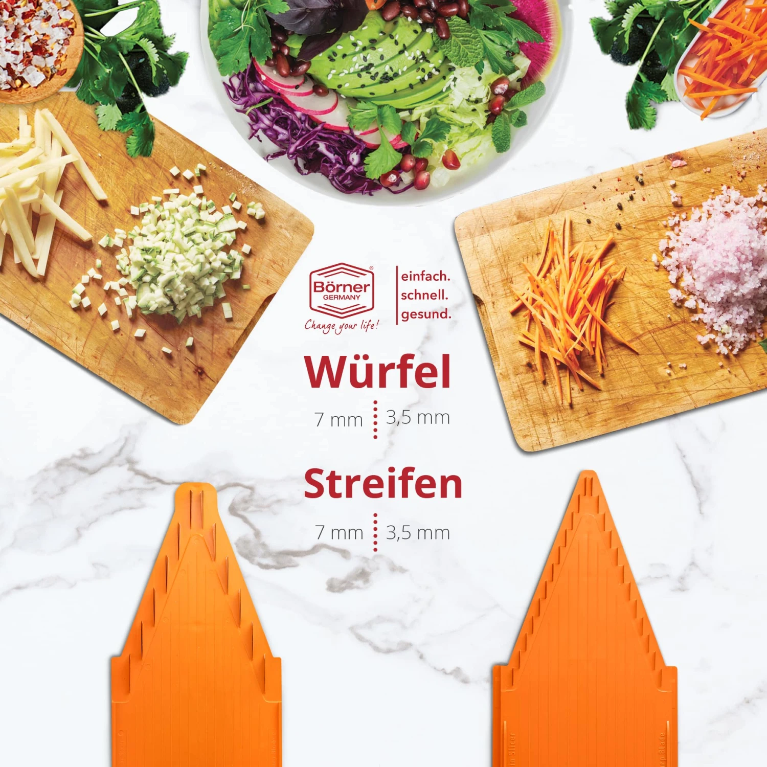 Gemüsehobel V3 TrendLine Profi Set In Orange 11 Gemüsehobel V3 TrendLine Profi Set In Orange – Bild 9