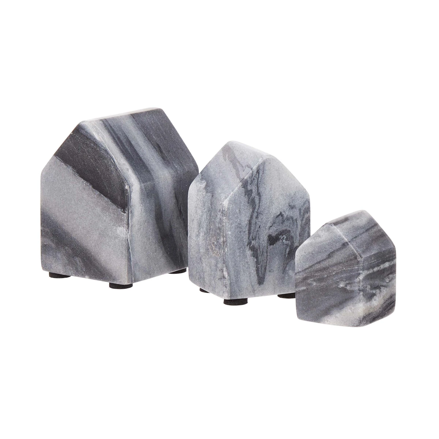 Deko-Haus Set 3-tlg. BLOCKHOUSE In Grau 3 Deko-Haus Set 3-tlg. BLOCKHOUSE In Grau