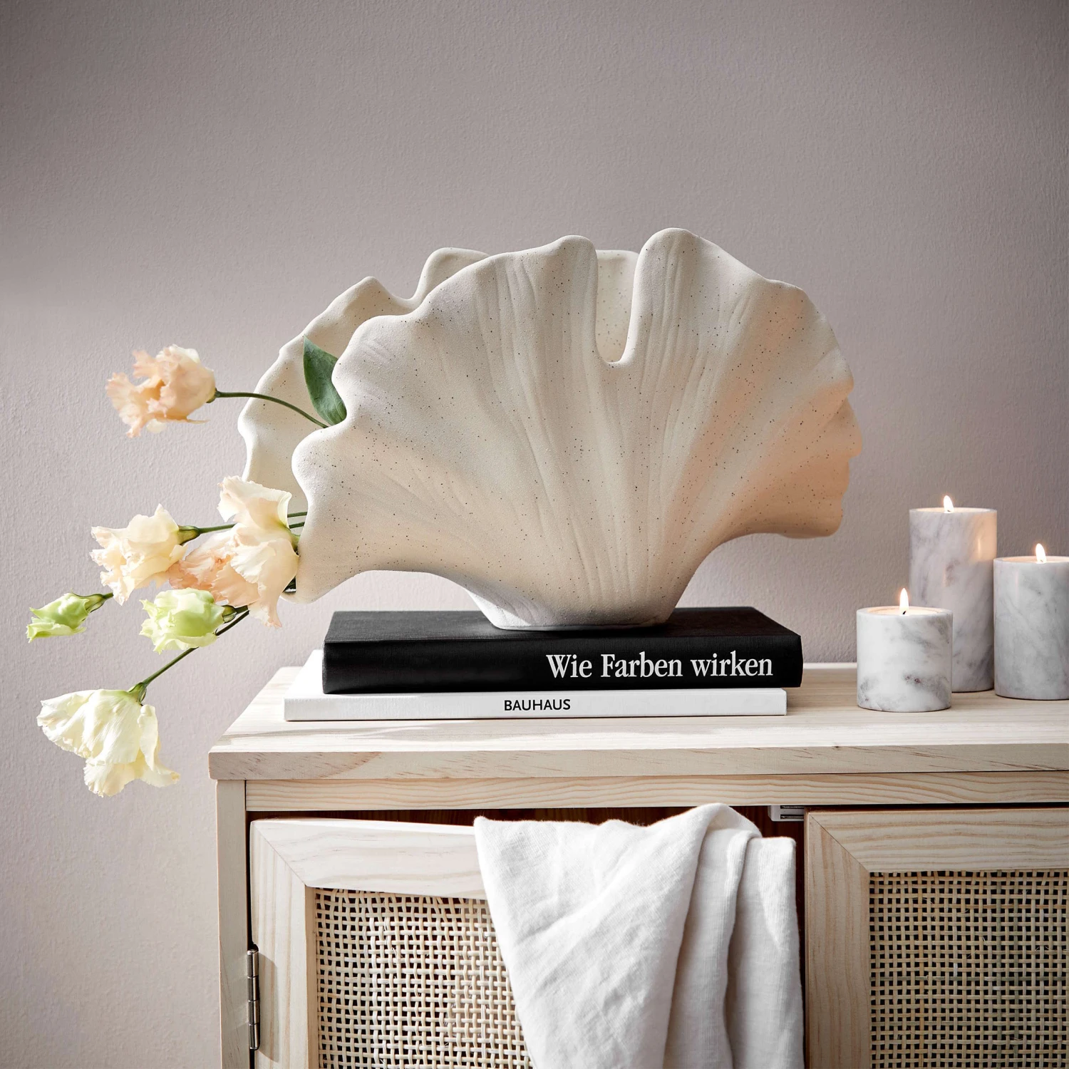 Deko-Objekt Blatt Höhe 21cm GINKGO In Creme 4 Deko-Objekt Blatt Höhe 21cm GINKGO In Creme – Bild 2