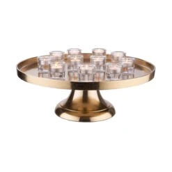 Deko-Teller Mit Fuß Ø50cm BANQUET In Gold 12 Deko-Teller Mit Fuß Ø50cm BANQUET In Gold -Allgemeiner Haushaltswarenladen butlers deko teller mit fuss o50cm banquet in gold 4