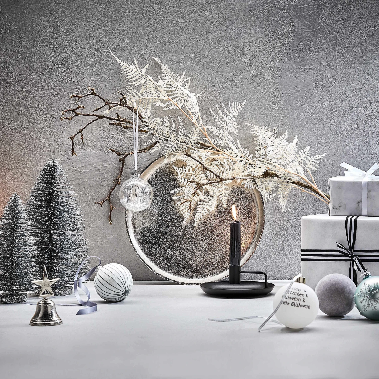 Deko-Teller Ø34cm BANQUET In Silber 4 Deko-Teller Ø34cm BANQUET In Silber – Bild 2