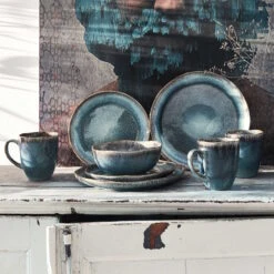 Allgemeiner Haushaltswarenladen -Allgemeiner Haushaltswarenladen butlers geschirr set 16 tlg hilda in dunkelblau 1