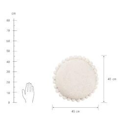 Kissen Ø45cm DAISY In Weiß 11 Kissen Ø45cm DAISY In Weiß -Allgemeiner Haushaltswarenladen butlers kissen o45cm daisy in weiss 3