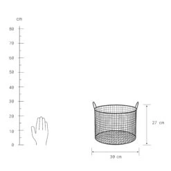 Korb Rund Ø30cm HOOP In Schwarz 8 Korb Rund Ø30cm HOOP In Schwarz -Allgemeiner Haushaltswarenladen butlers korb rund o30cm hoop in schwarz 2