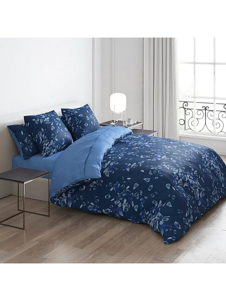 Cacharel Satin-Bettwäsche-Set "Aurore" In Blau 4 Cacharel Satin-Bettwäsche-Set "Aurore" In Blau – Bild 2