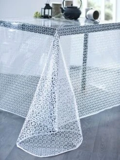 Outdoor-Tischdecke "Zilis" In Transparent/ Weiß