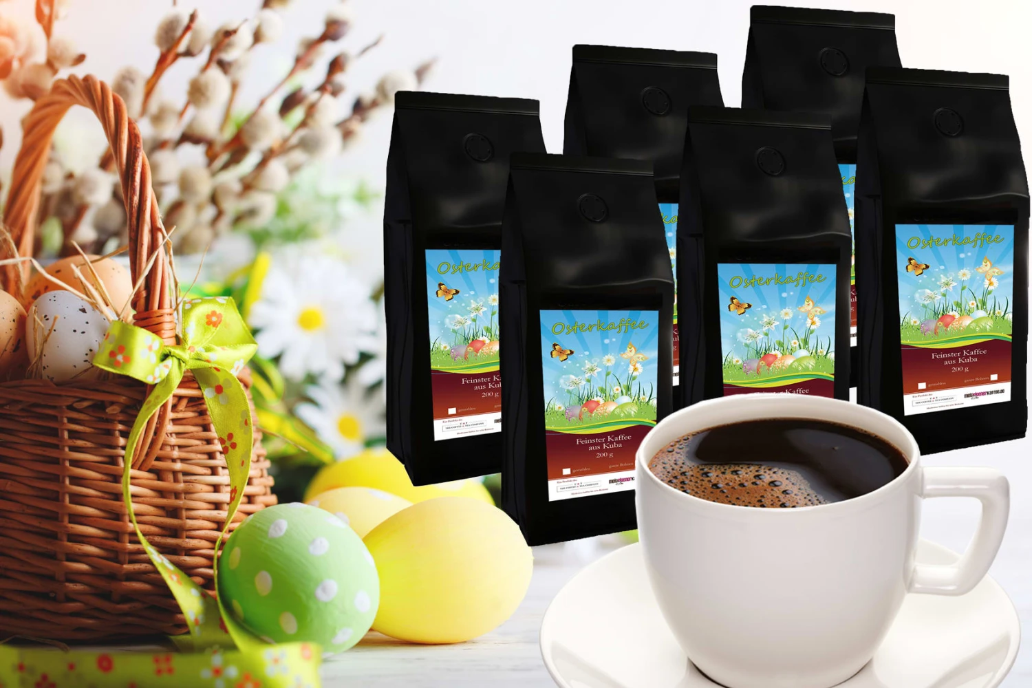Osterkaffee Geschenkset - 5 X 200g Ganze Bohnen 4 Osterkaffee Geschenkset - 5 X 200g Ganze Bohnen – Bild 2