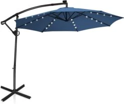 300cm Sonnenschirm Mit LED In Blau