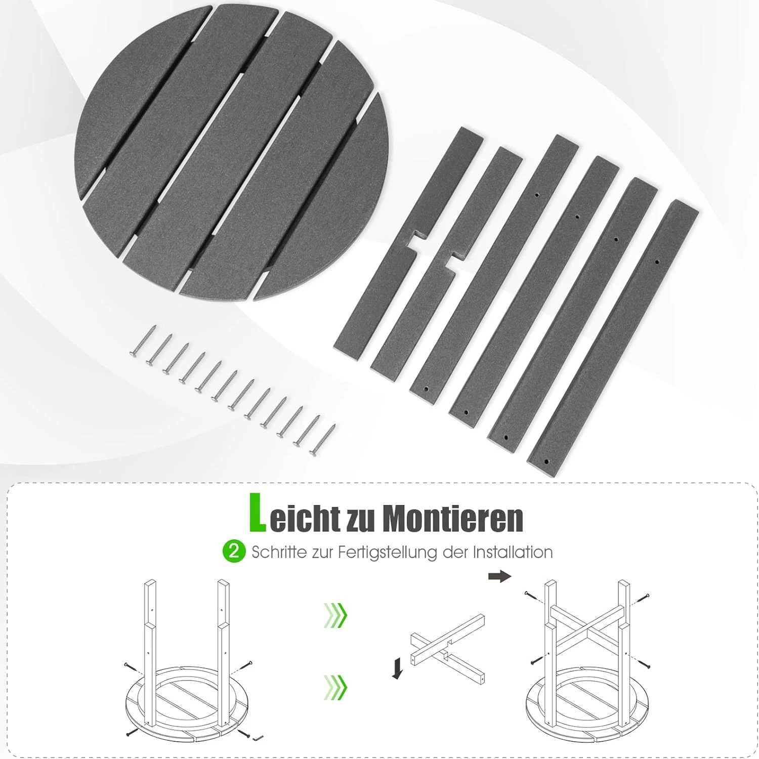 Beistelltisch HDPE In Grau 6 Beistelltisch HDPE In Grau – Bild 4