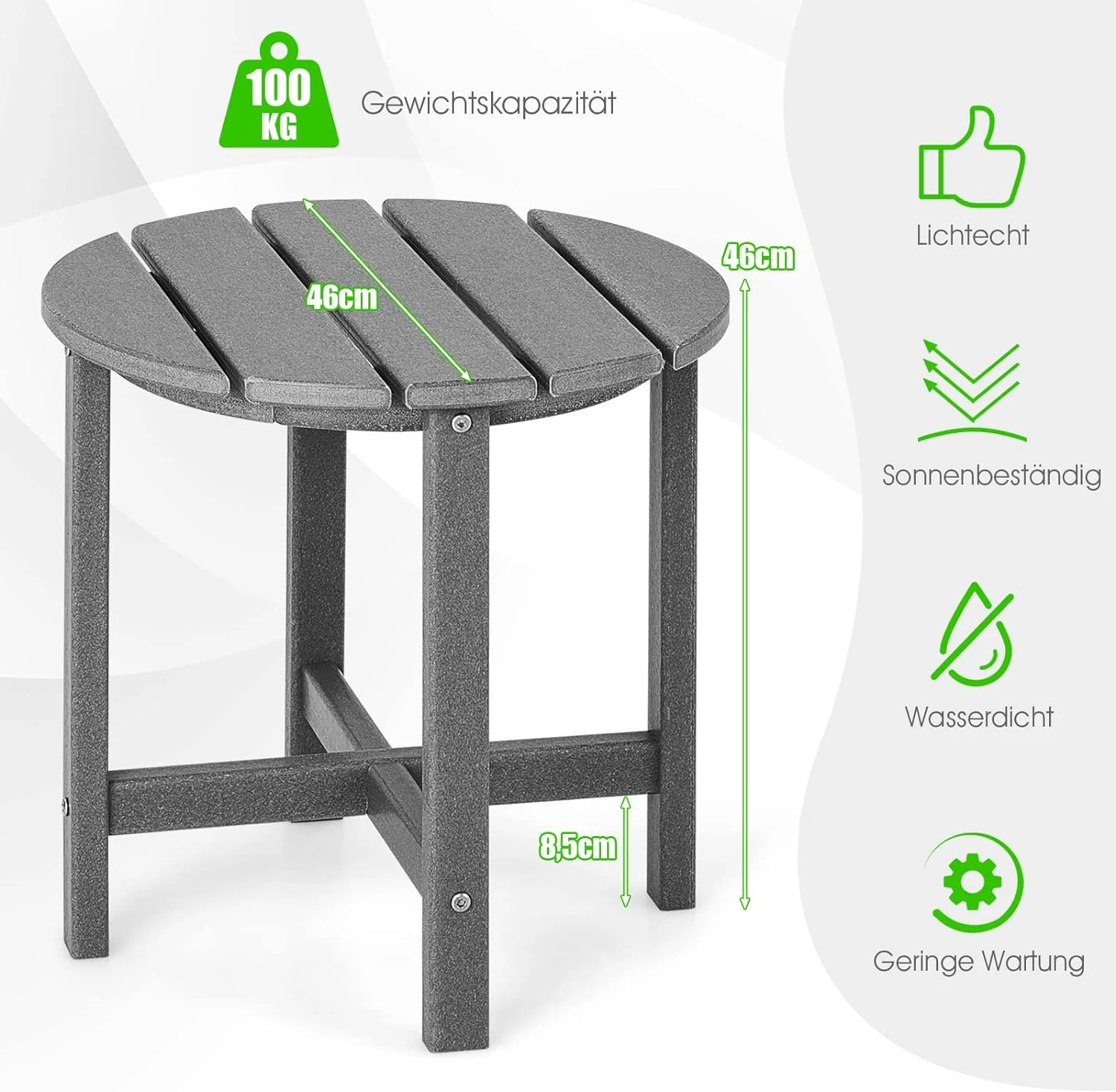 Beistelltisch HDPE In Grau 7 Beistelltisch HDPE In Grau – Bild 5