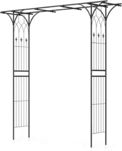 Rosenbogen Metall 206cm In Schwarz