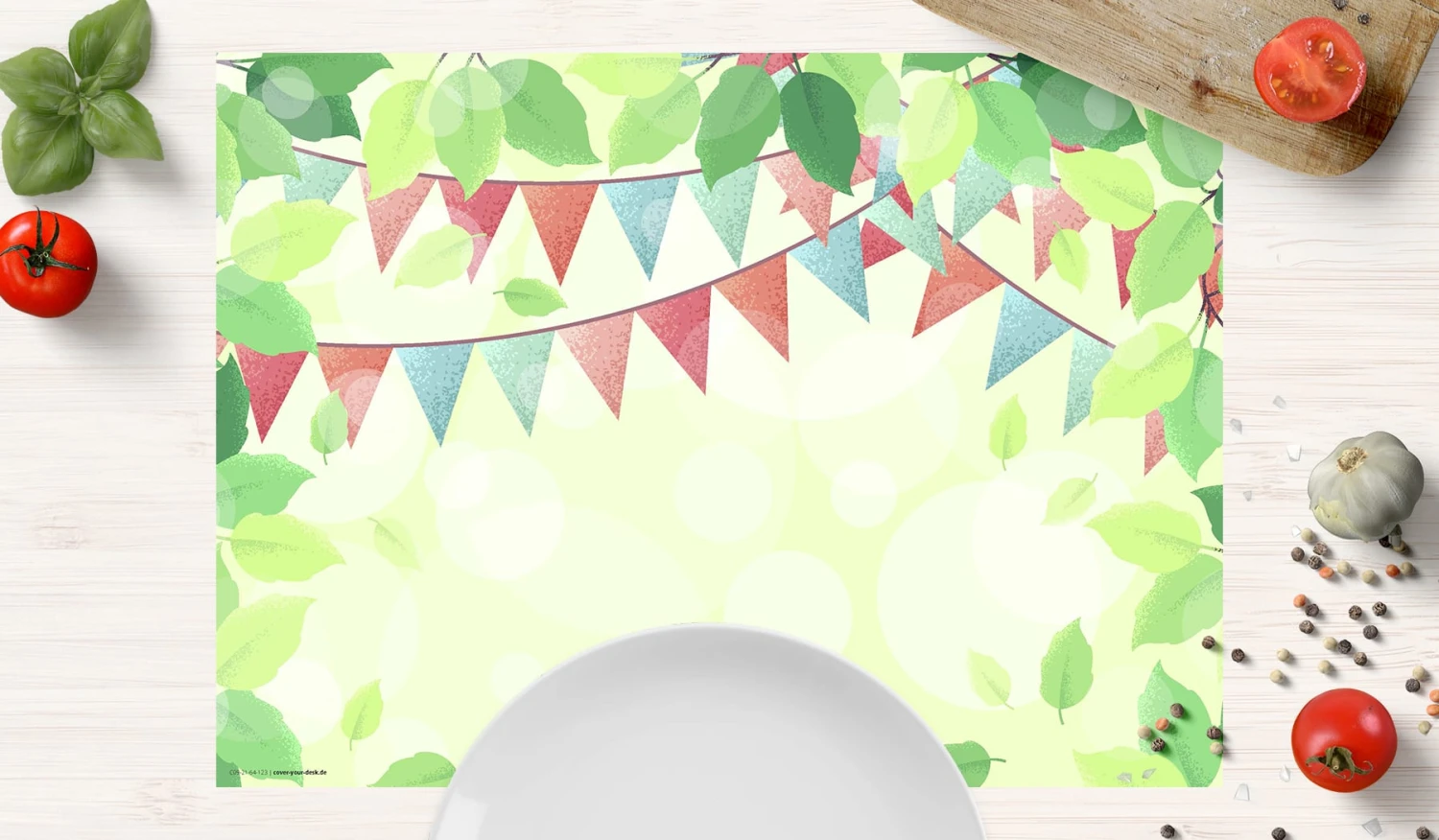 Tischsets I Platzsets Abwaschbar - Gartenparty Illustration - Aus Erstklassigem Vinyl (Kunststoff Ð BPA-frei) - 4 Stück - 44 X 32 Cm - Rutschfeste Tischdekoration 4 Tischsets I Platzsets Abwaschbar - Gartenparty Illustration - Aus Erstklassigem Vinyl (Kunststoff Ð BPA-frei) - 4 Stück - 44 X 32 Cm - Rutschfeste Tischdekoration – Bild 2