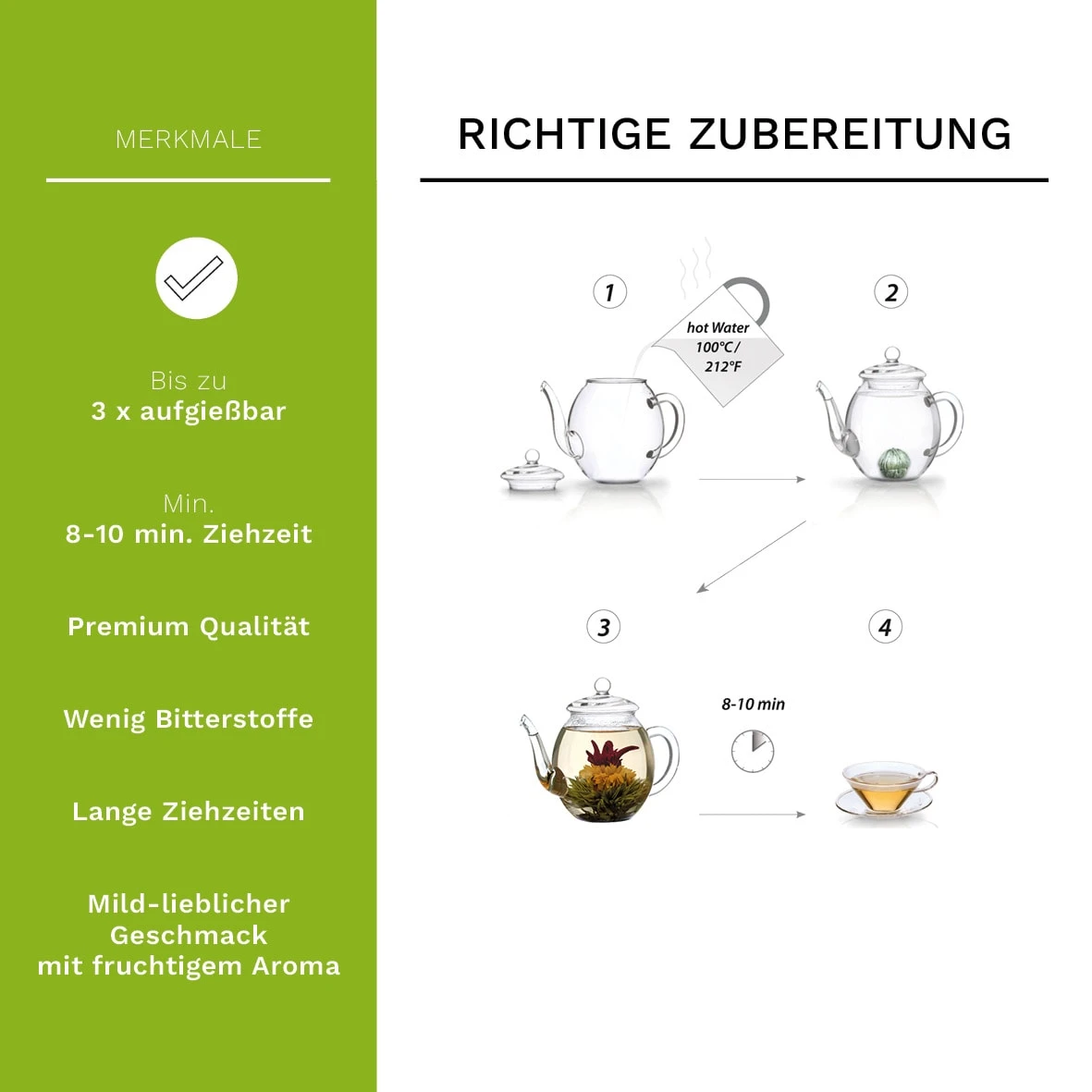 18er Magnetbox Teeblumen Grüner Tee 6 18er Magnetbox Teeblumen Grüner Tee – Bild 4