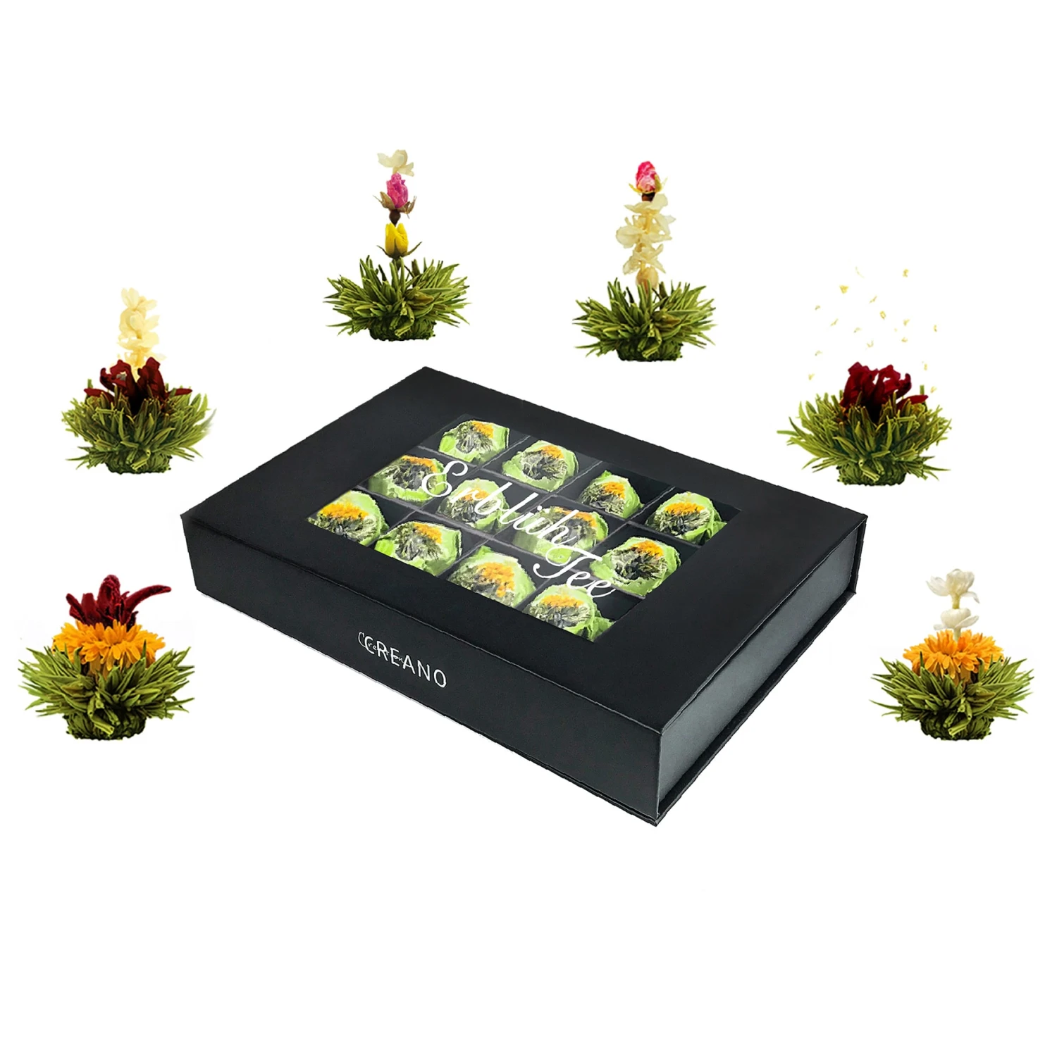 18er Magnetbox Teeblumen Grüner Tee 3 18er Magnetbox Teeblumen Grüner Tee