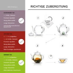 MIXED Geschenkset Teeblumen 6er Box Mit Teekanne 500ml (Grüner/Weißer/Schwarzer) -Allgemeiner Haushaltswarenladen creano mixed geschenkset teeblumen 6er box mit teekanne 500ml gruner weisser schwarzer 3