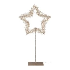 Deko-Stern Mit LED In Champagner