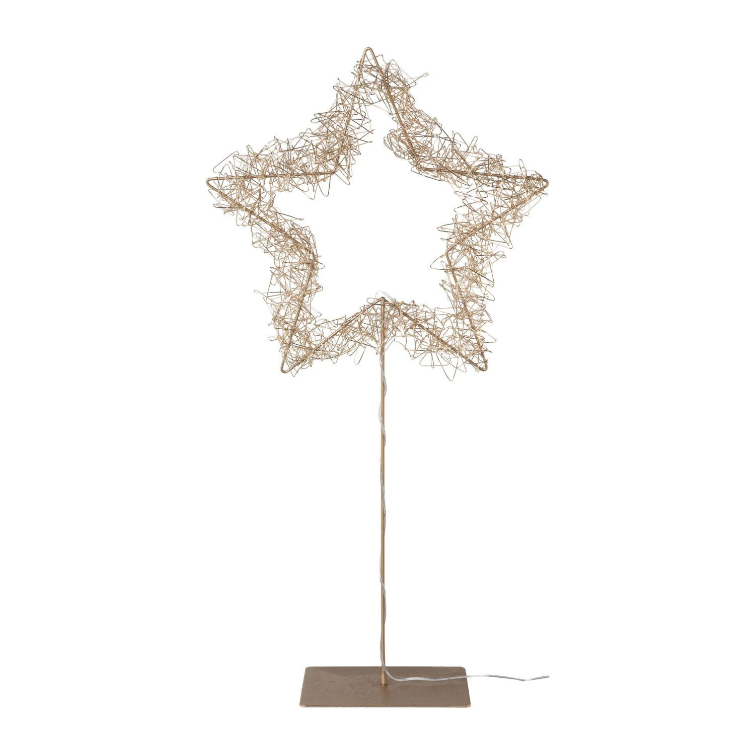 Deko-Stern Mit LED In Champagner 3 Deko-Stern Mit LED In Champagner