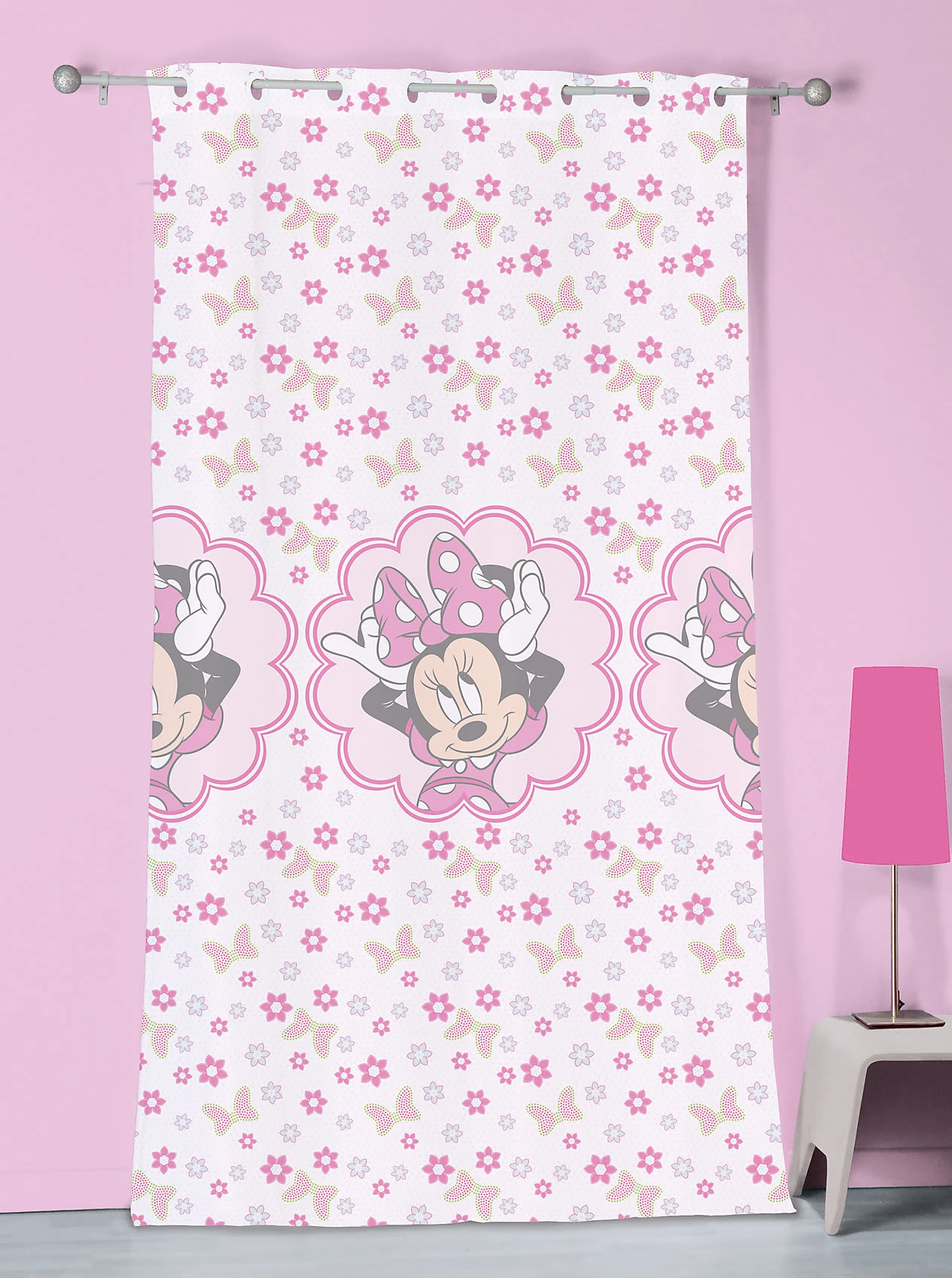 Vorhang Minnie Mouse Stylish Pink, 140 X 240 Cm 3 Vorhang Minnie Mouse Stylish Pink, 140 X 240 Cm