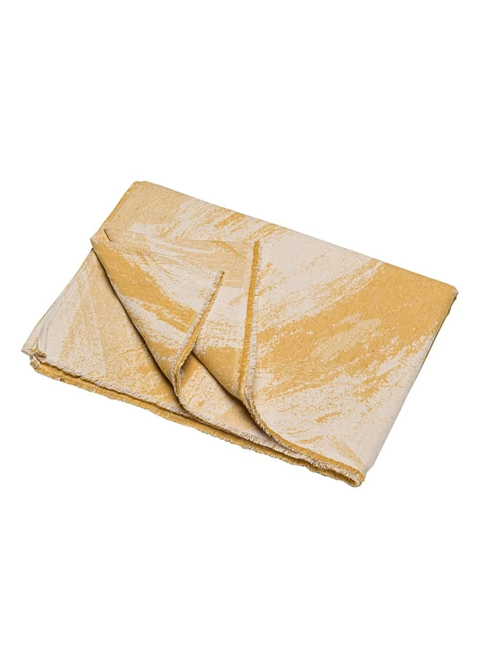 Decke "Pinselstriche" In Senf 4 Decke "Pinselstriche" In Senf – Bild 2