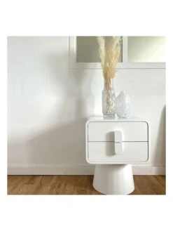 Vase "Alan" In Weiß - (H)20 X Ø 11 Cm -Allgemeiner Haushaltswarenladen deco lorrie vase alan in weiss h 20 x o 11 cm 1