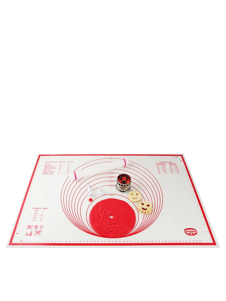 Dr. Oetker Silikon-Backmatte "Flexxible Love" In Weiß/ Rot - (L)60 X (B)40 Cm 4 Dr. Oetker Silikon-Backmatte "Flexxible Love" In Weiß/ Rot - (L)60 X (B)40 Cm – Bild 2