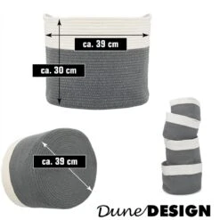 35l Baumwoll Seilkorb Ø39x30cm In Bunt 16 35l Baumwoll Seilkorb Ø39x30cm In Bunt -Allgemeiner Haushaltswarenladen dunedesign 35l baumwoll seilkorb o39x30cm in bunt 6