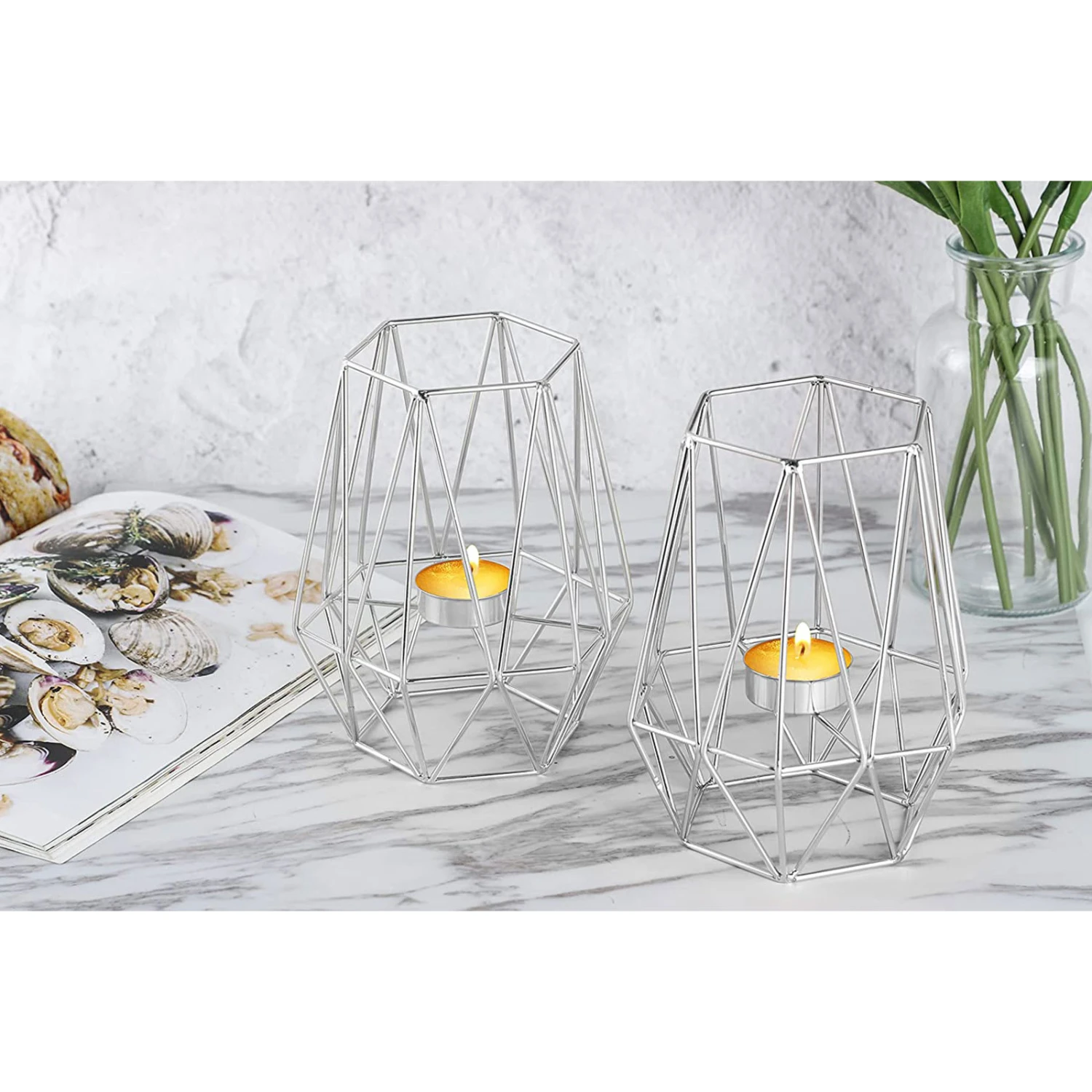 2 Er-Set Teelicht-/ Kerzenhalter Vintage Big In Silber 4 2 Er-Set Teelicht-/ Kerzenhalter Vintage Big In Silber – Bild 2