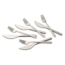 8 Tlg. Set Pizzabesteck-Set In Silber