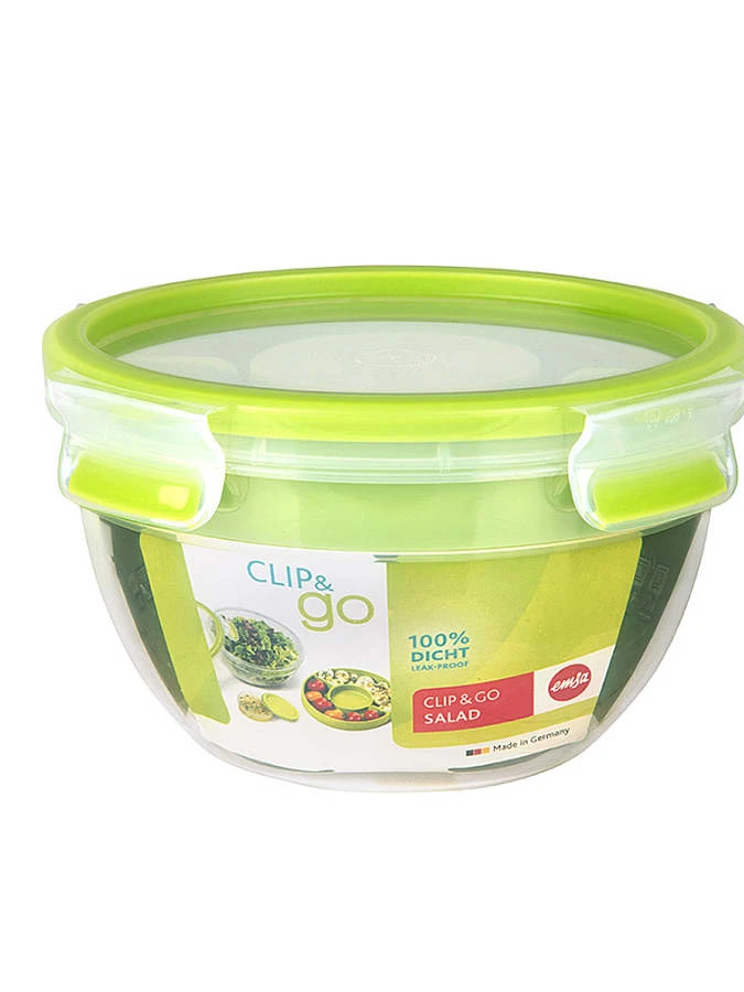 Emsa 2er-Set: Salatboxen "Clip & Go" In Grün - 1 L 3 Emsa 2er-Set: Salatboxen "Clip & Go" In Grün - 1 L