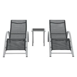 Gartenmöbelset Binetto 3tlg. In Grau Schwarz (L)41cm (B)41cm (H)45cm -Allgemeiner Haushaltswarenladen en casa gartenmobelset binetto 3tlg in grau schwarz l 41cm b 41cm h 45cm 3