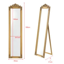 Standspiegel Arezzo In Gold (H)160cm (B)5cm (L)40cm 13 Standspiegel Arezzo In Gold (H)160cm (B)5cm (L)40cm -Allgemeiner Haushaltswarenladen en casa standspiegel arezzo in gold h 160cm b 5cm l 40cm 4