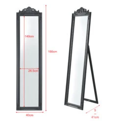 Standspiegel Arezzo In Grau (H)160cm (B)5cm (L)40cm 13 Standspiegel Arezzo In Grau (H)160cm (B)5cm (L)40cm -Allgemeiner Haushaltswarenladen en casa standspiegel arezzo in grau h 160cm b 5cm l 40cm 4