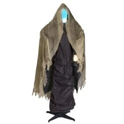 DER TOD - Lebensgroße Halloween-Gruselfigur H: 165cm In Schwarz