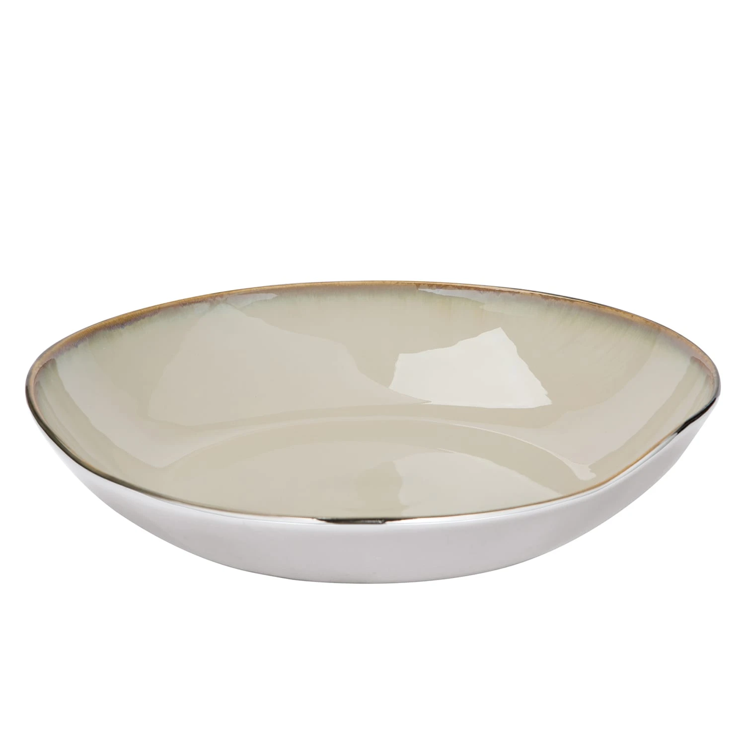 Schale "Antea" In Creme - H. 8 Cm - B. 36 Cm 3 Schale "Antea" In Creme - H. 8 Cm - B. 36 Cm