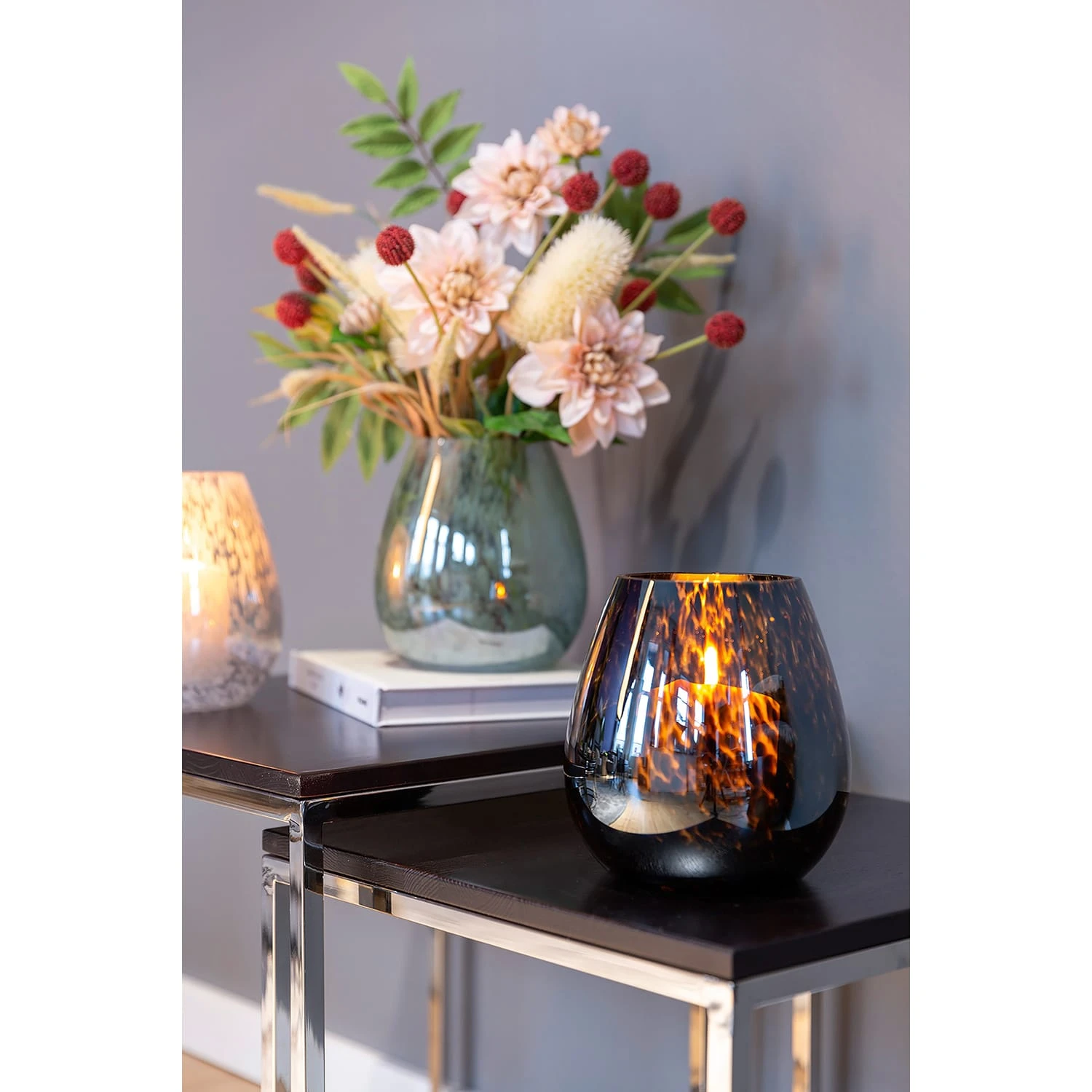 Vase "Dena" In Grün - H. 17 Cm - D. 16 Cm 4 Vase "Dena" In Grün - H. 17 Cm - D. 16 Cm – Bild 2